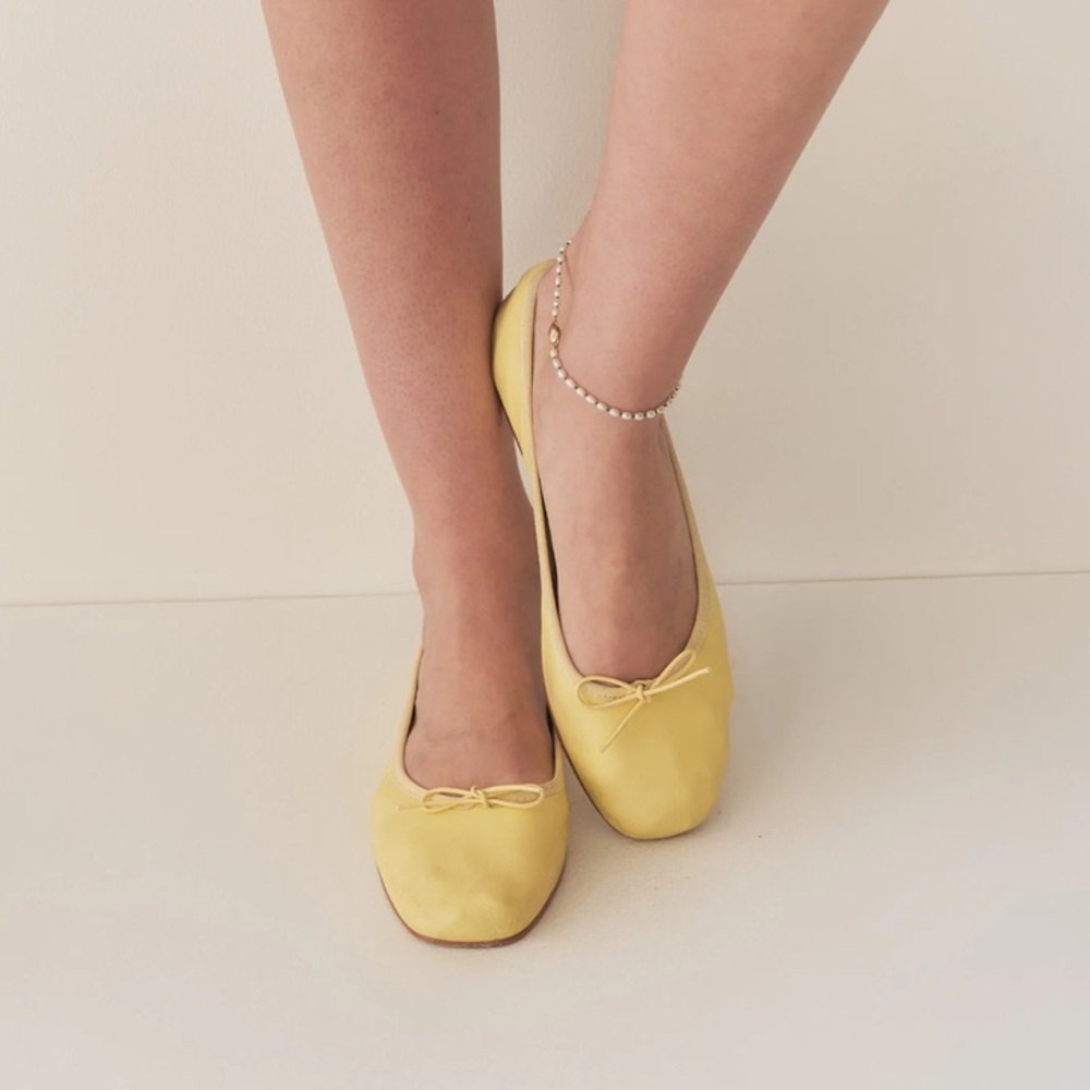 Doen Fifi Ballet Flat in Sunlight Nappa Size 35.5